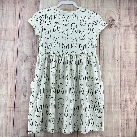 Hanna Anderson Girls Easter Playground Dress With Pockets Size 12 Shorts Sleeves - Picture 2 of 6